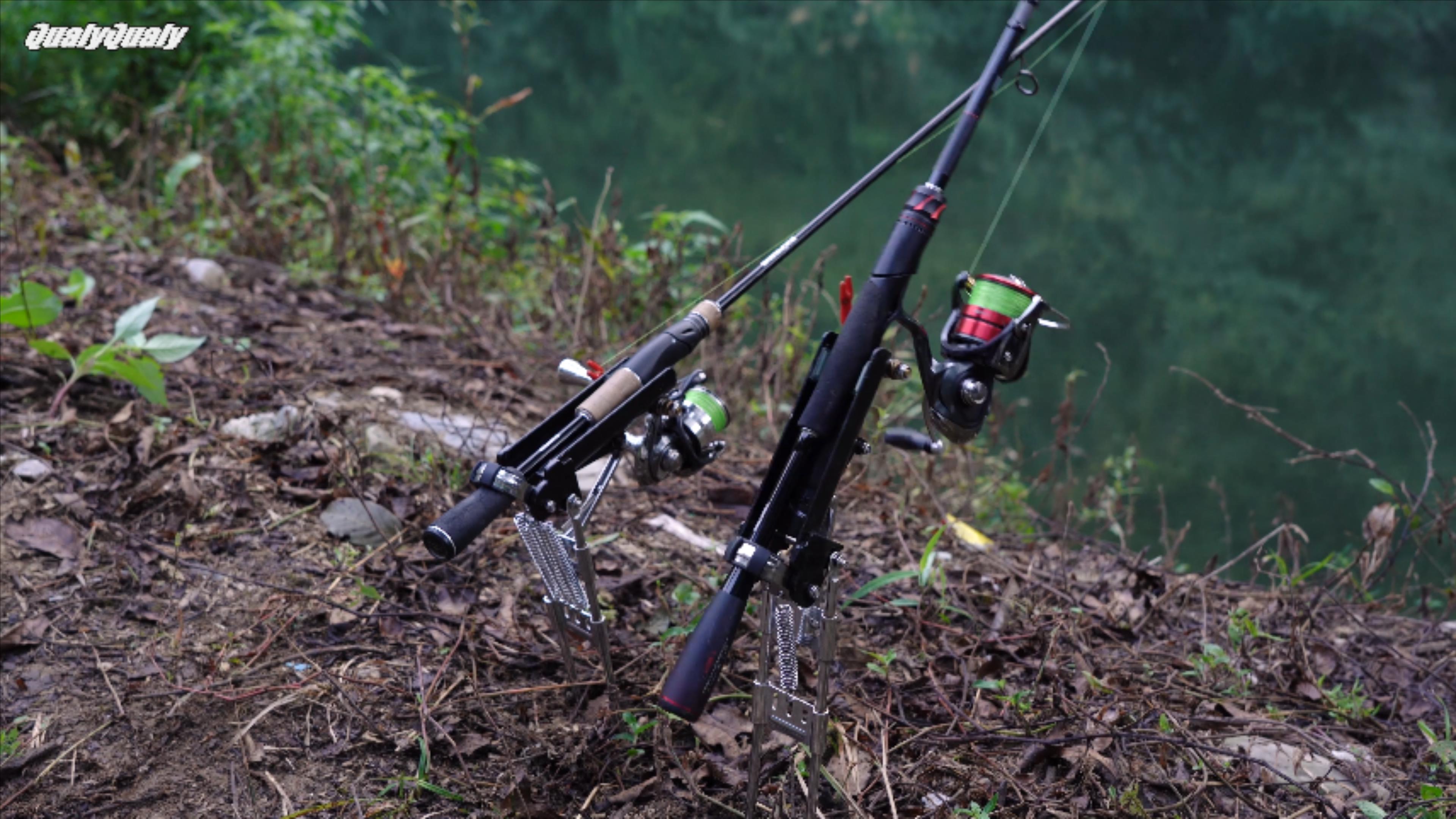 Amazon.com: QualyQualy Fishing Rod Holders for Ground, High Sensitivity  Spring Automatic Fishing Rod Holder, All Metal Heavy Duty Adjustable Fishing  Pole Stand, Bank Fishing Rod Rack Stand-2Pack : Sports & Outdoors