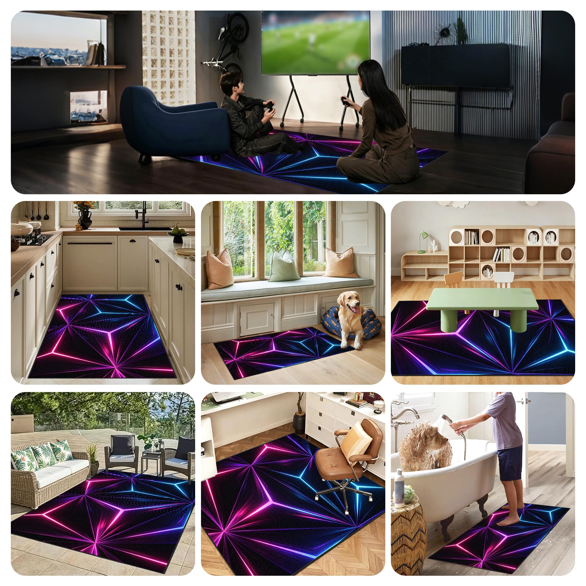 Mata pod fotel gamingowy na podłogę z twardego drewna, 90 x 120 cm, mata ochronna na krzesło biurowe, wytrzymała, antypoślizgowa, do domu, biura, mata ochronna na krzesło