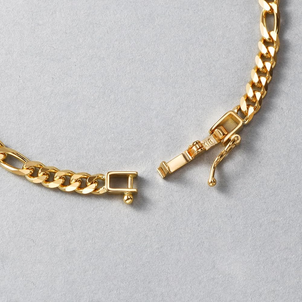 Amazon | [SPERANZA] K18 18金 フィガロチェーン ネックレス 3.4mm幅