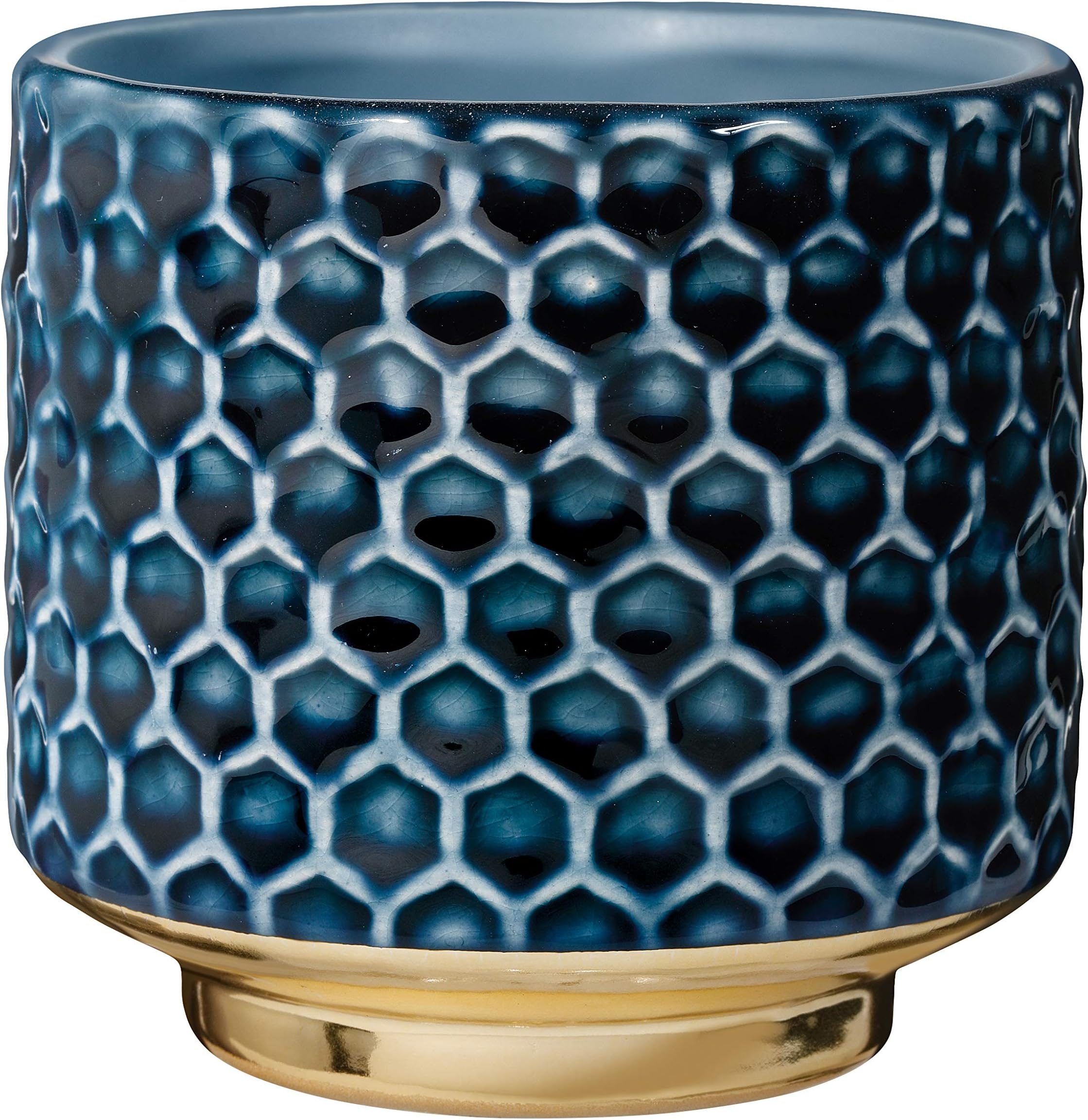 Ivyline Vaso In Ceramica Como Menta Verde - Impermeabile, Smalto Premium - 18x18x15 Cm - Per Piante Da Fogliame E Fiori