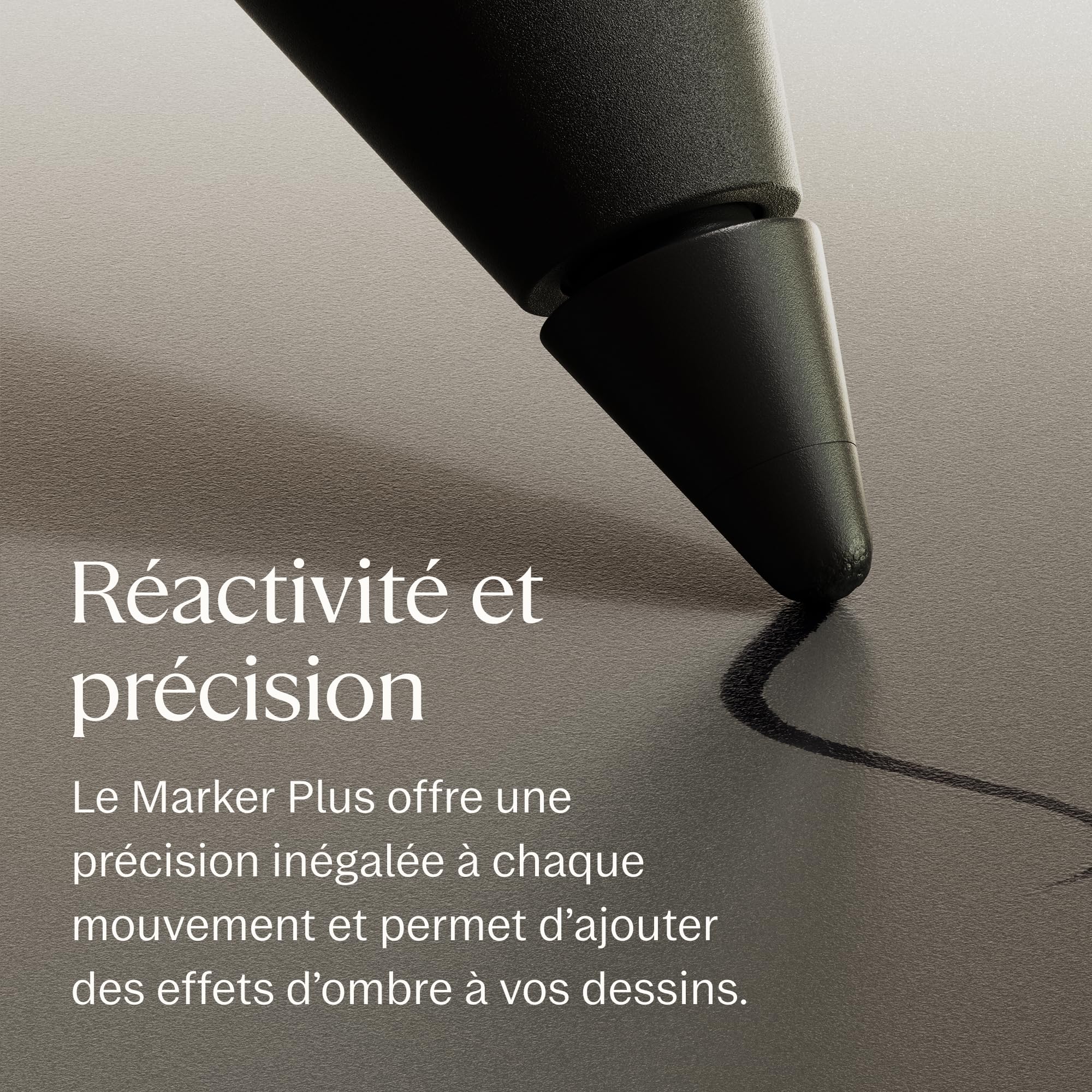 reMarkable Marker Plus | Stylet pour reMarkable Paper Pro et Paper Pro Move | Noir