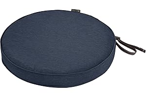Classic Accessories Montlake FadeSafe 18 Round Seat Cushion in Heather Indigo Blue