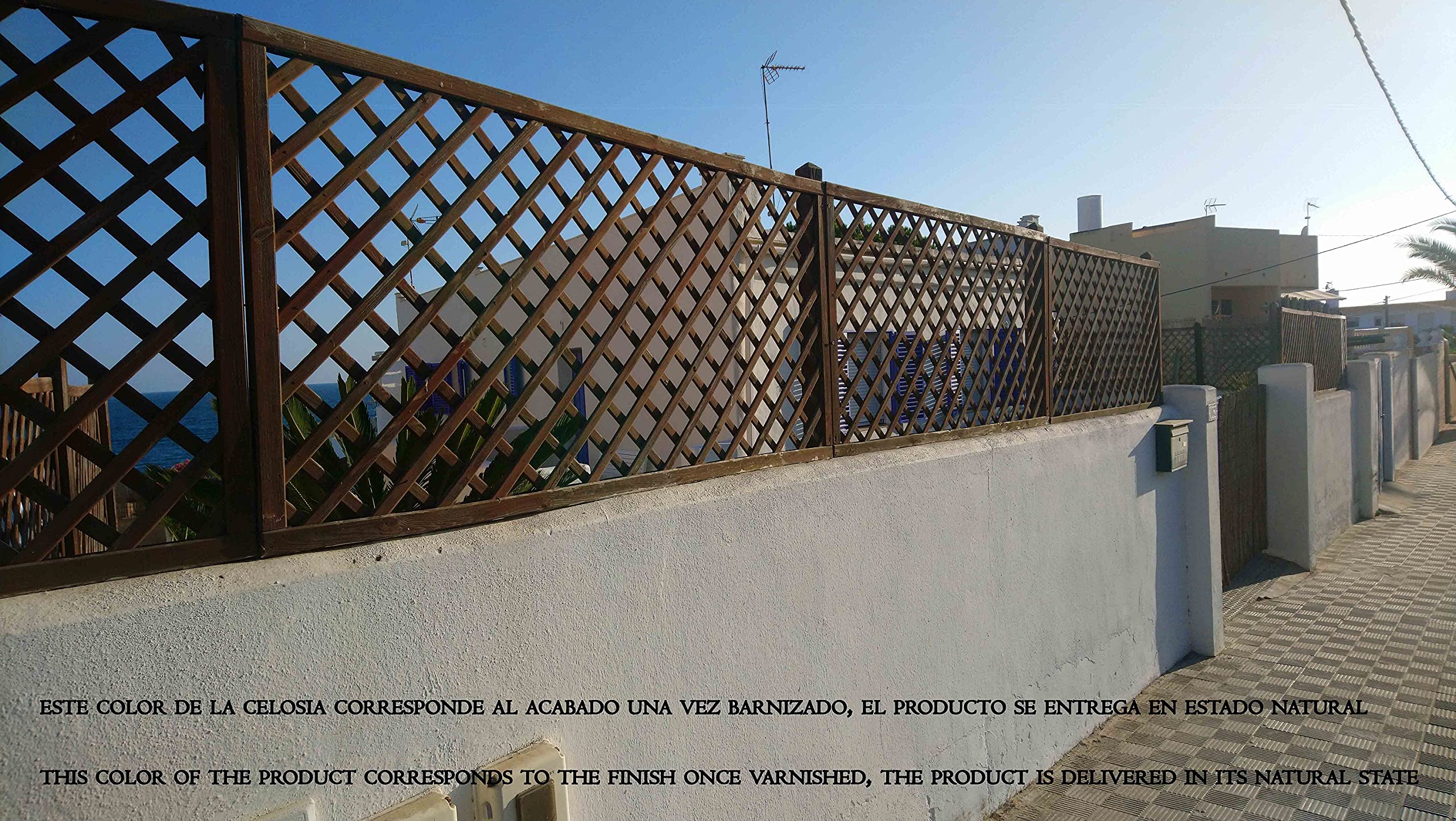 Suinga Panel DE CELOSIA Recto 90x180 CM, Cuadros 9 cm. Altamente Decorativo, alcanzando la ocultación o delimitación deseada en su jardín, terraza, etc.