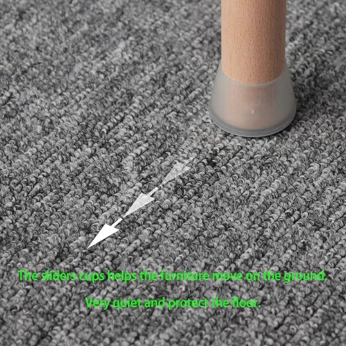 Miniatura 3 de CSFMC Copas deslizantes para patas redondas de muebles (1 18 pulgadas (1.102 in), paquete de 16 unidades, almohadillas deslizantes para