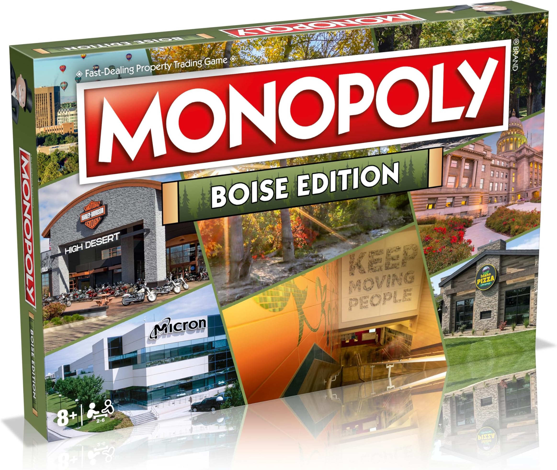 Monopoly Board Game Boise Edition: 2-6 Players Family Board Games for Kids and Adults, Board Games for Kids 8 and up, for Kids and Adults, Ideal for Game Night