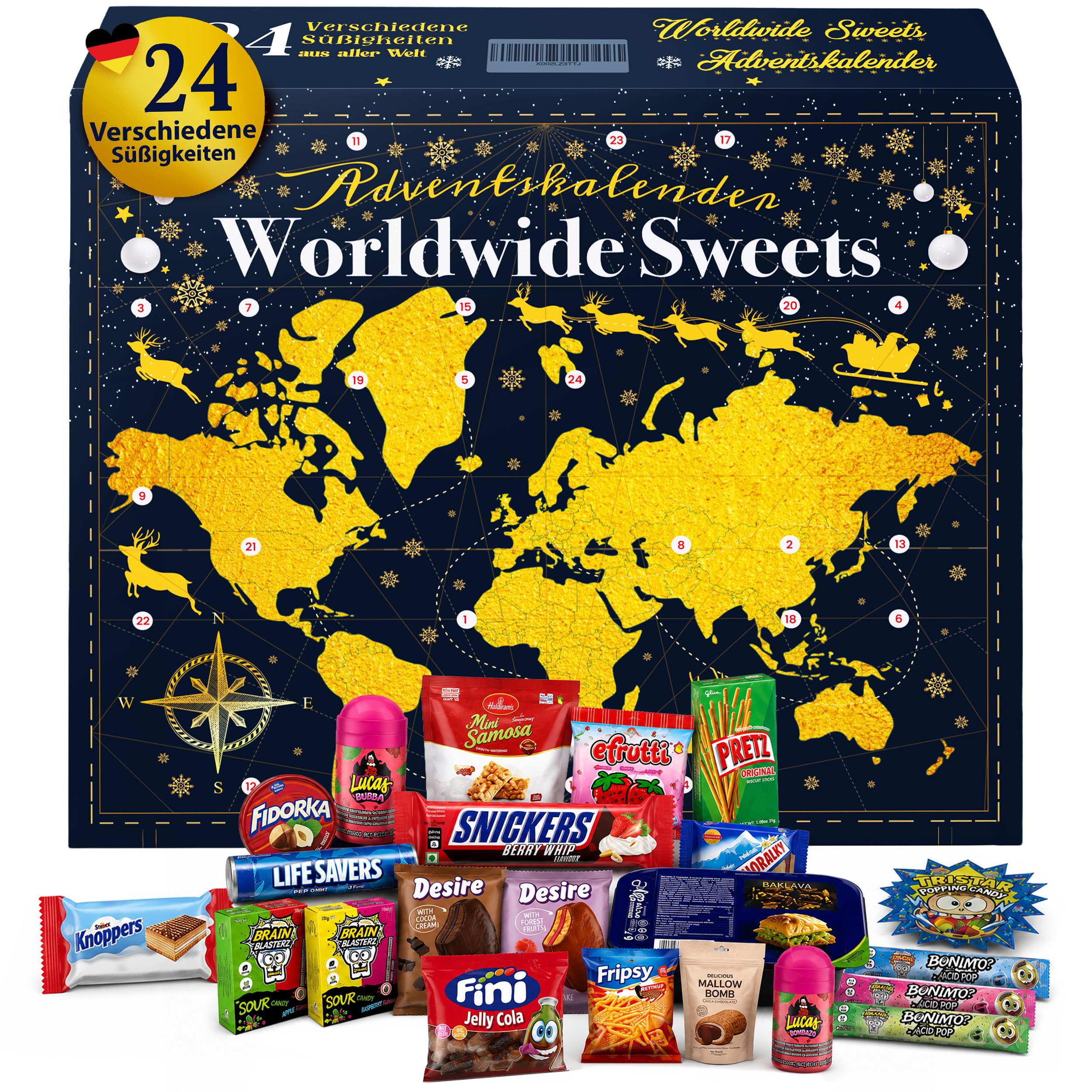 Worldwide Sweets Calendario de Adviento 2026, dulces y aperitivos de todo