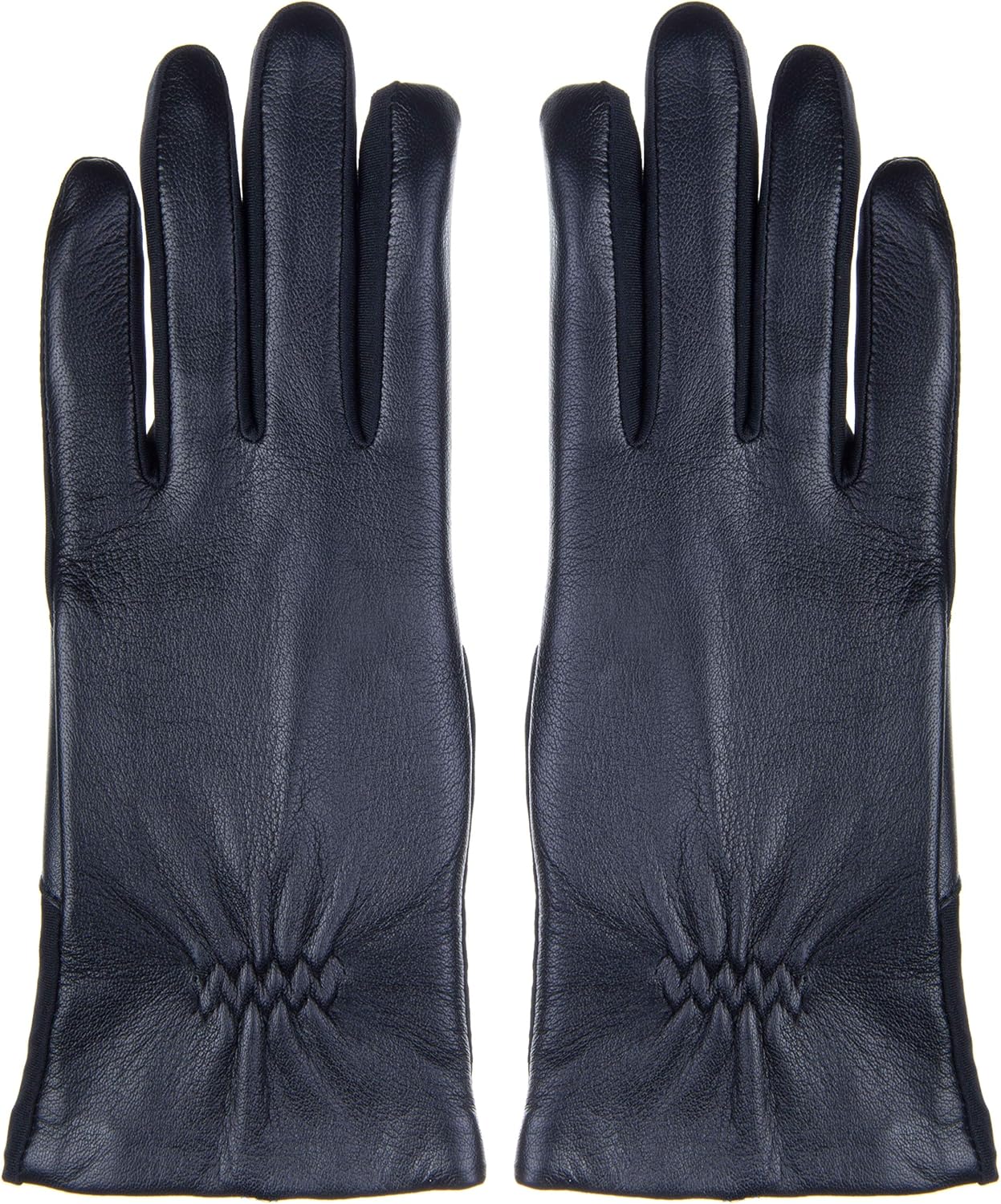 Isotoner womens Stretch Leather Glove - Fleece