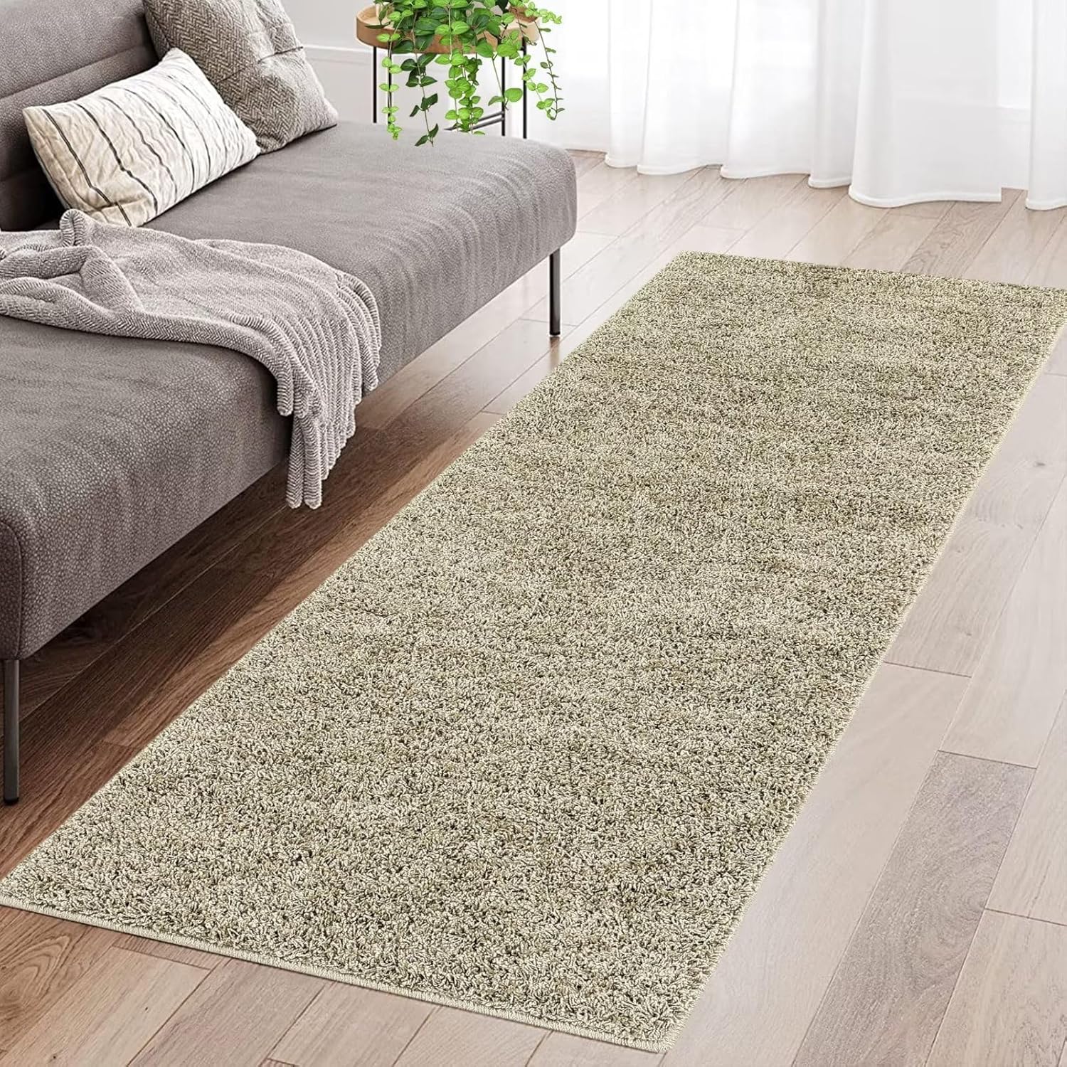 COZYLOOM Shag Runner Rug 2x6 Modern Indoor Runners Shaggy