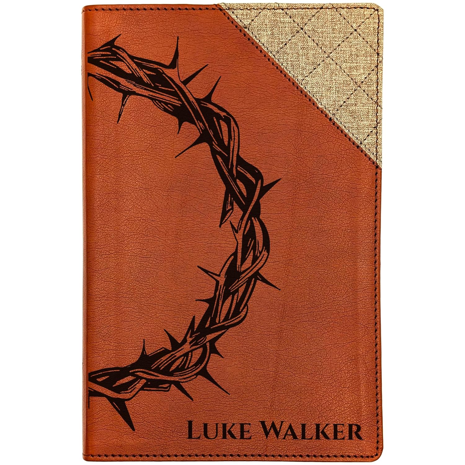 Farm and Posh NIV Thinline Bible Leathersoft Brown (Crown of Thorns)