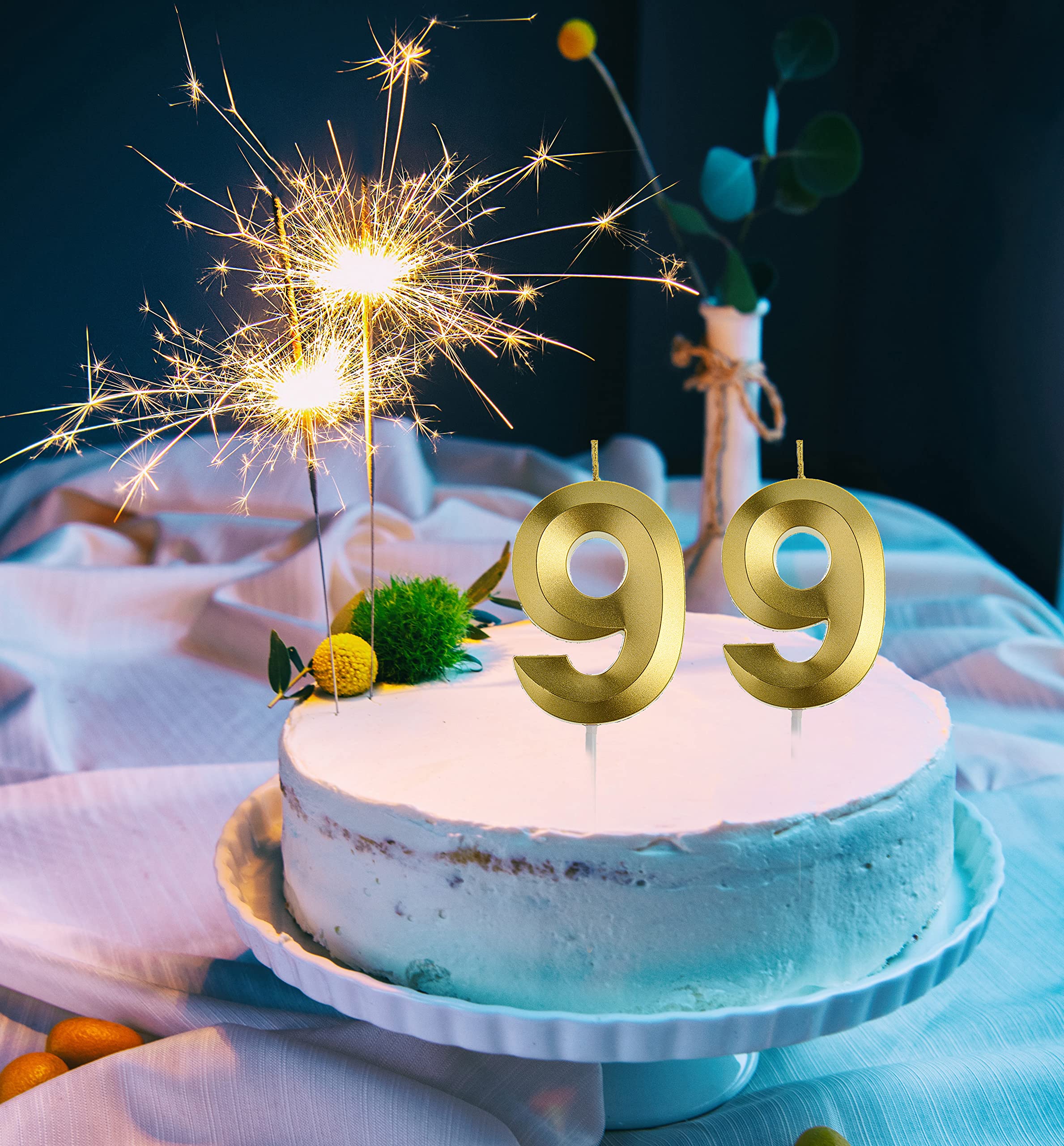 Amazon.co.jp: ゴールド 99歳の誕生日キャンドル ゴールド
