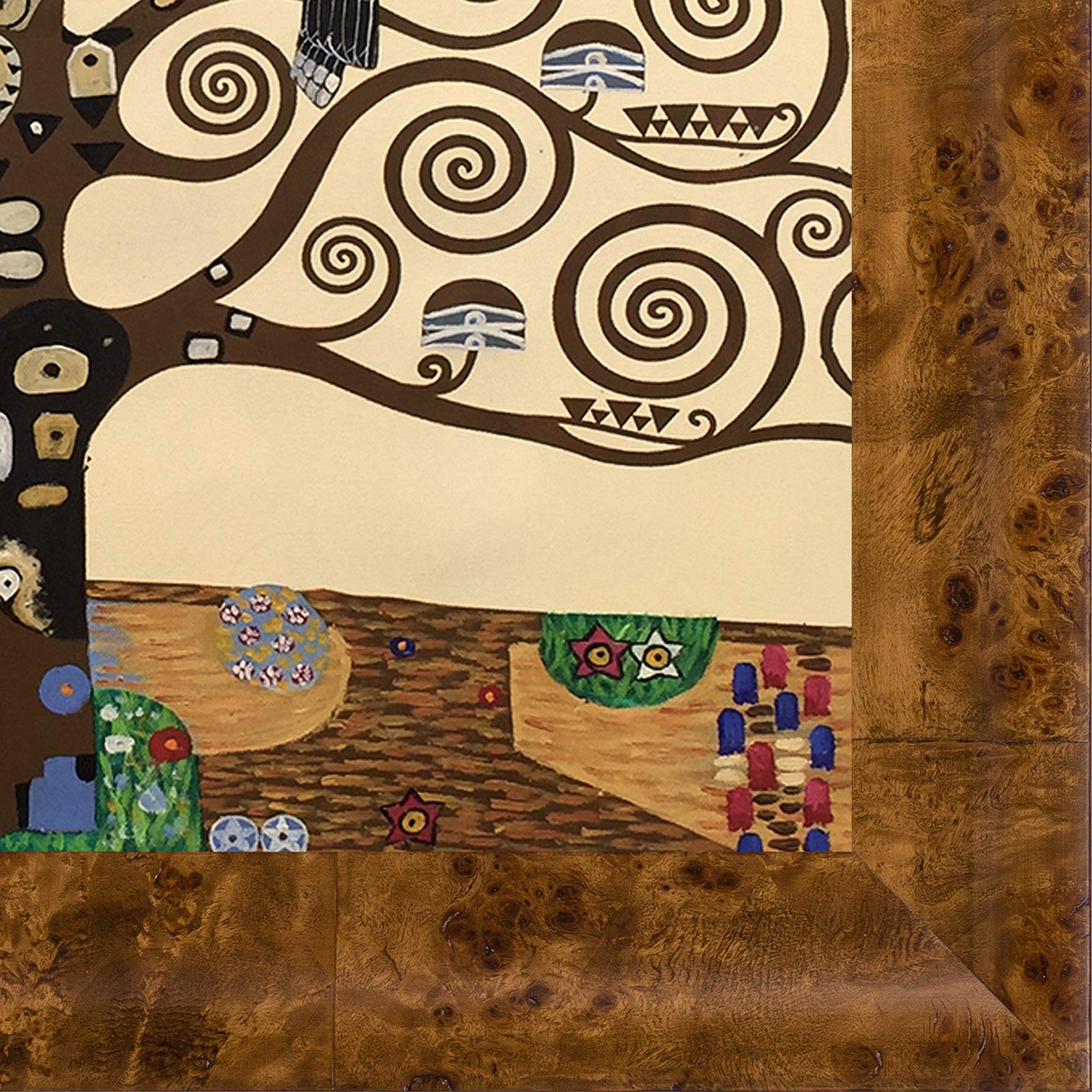 overstockArt KL2071-FR-62010020X24 Tree of Life by Gustav Klimt Framed Hand Painted Oil Reproduction