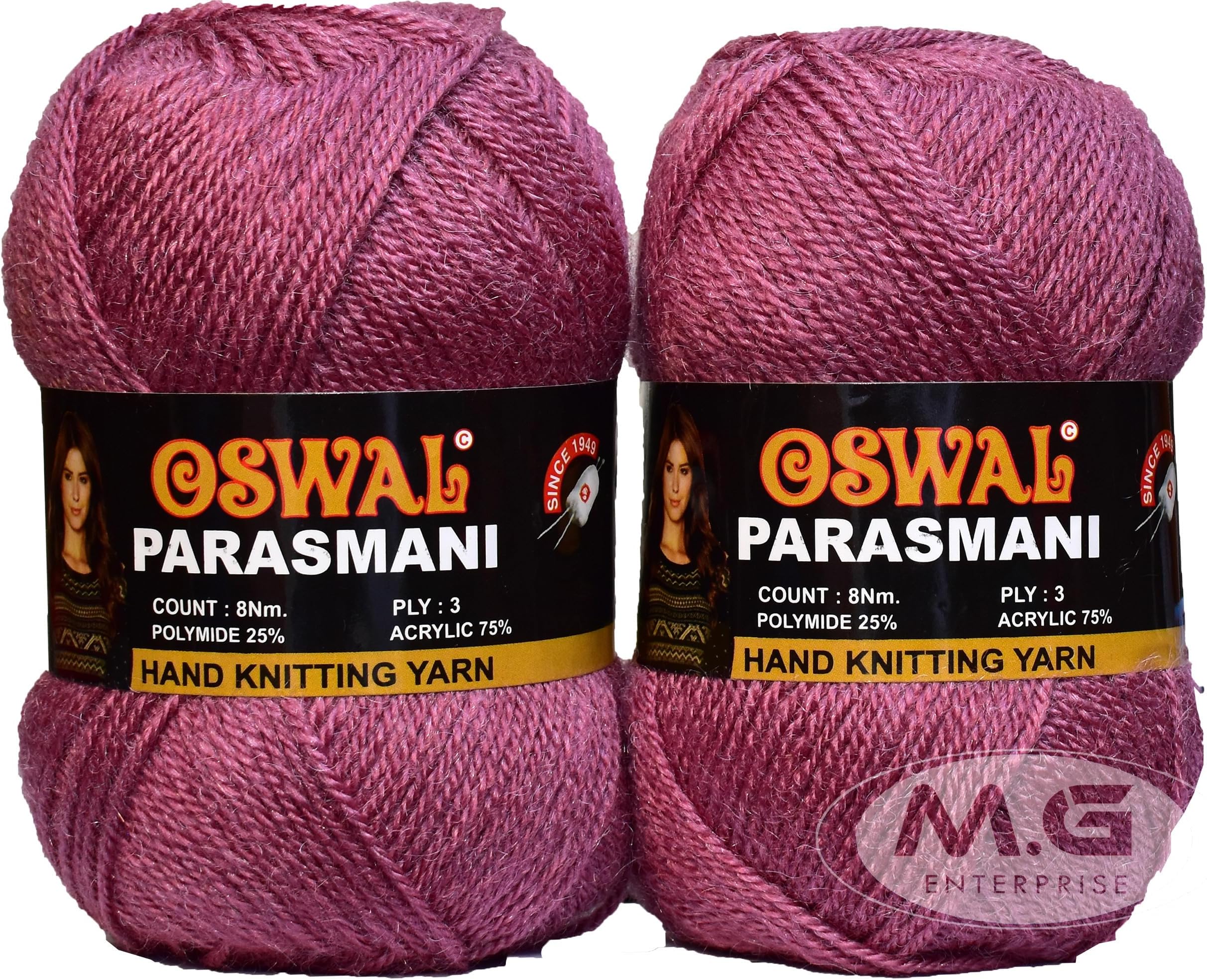 M.G ENTERPRISE 3 Ply Knitting Yarn Wool, Salmon 200 GMS Best Used with Knitting Needles, Crochet Needles Wool Yarn for Knitting.-PF Art-EHG