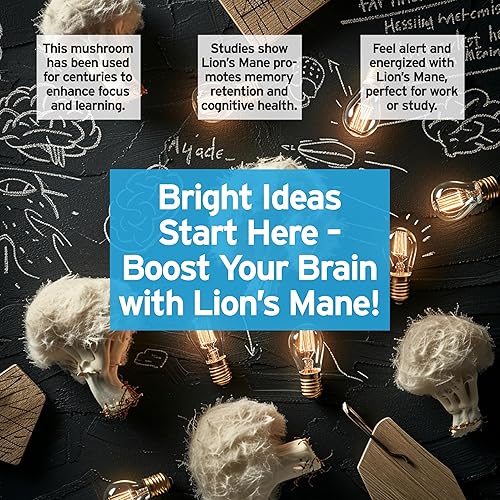 Miniatura 4 de Tintura de melena de león - Soporte orgánico para el cerebro y la concentración - Extracto de hongo líquido a base de alcohol ultra potente - 2 onzas