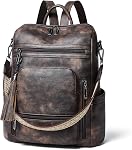 Shrrie Laptop Backpack for Women Vegan Leather 15.6 inch Laptop Bag Large Travel Backpack Purse for Business College Work