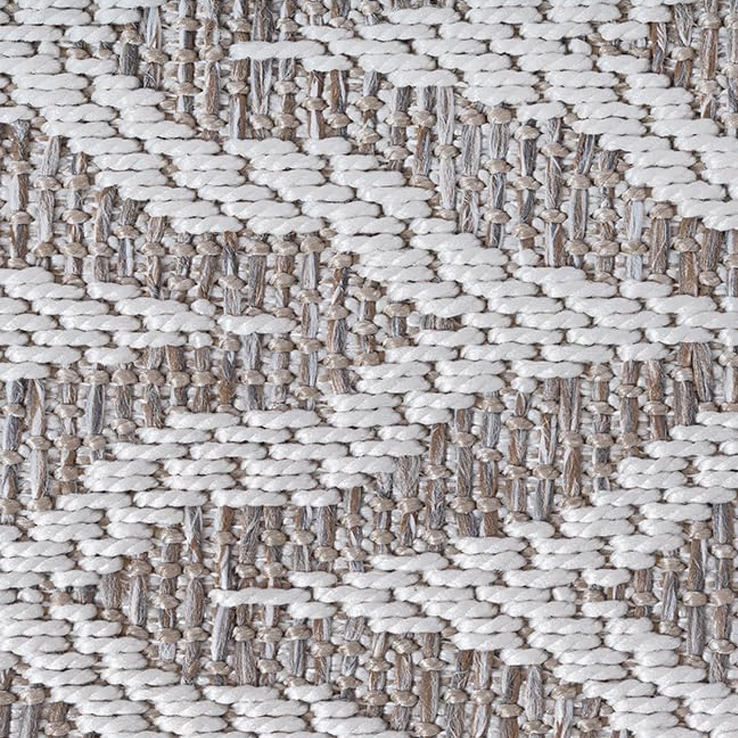 CARPETIA Tapis d'intérieur et d'extérieur moderne résistant aux intempéries et aux UV pour terrasse, balcon, jardin d'hiver - Aspect élégant - Beige crème - 80 x 150 cm