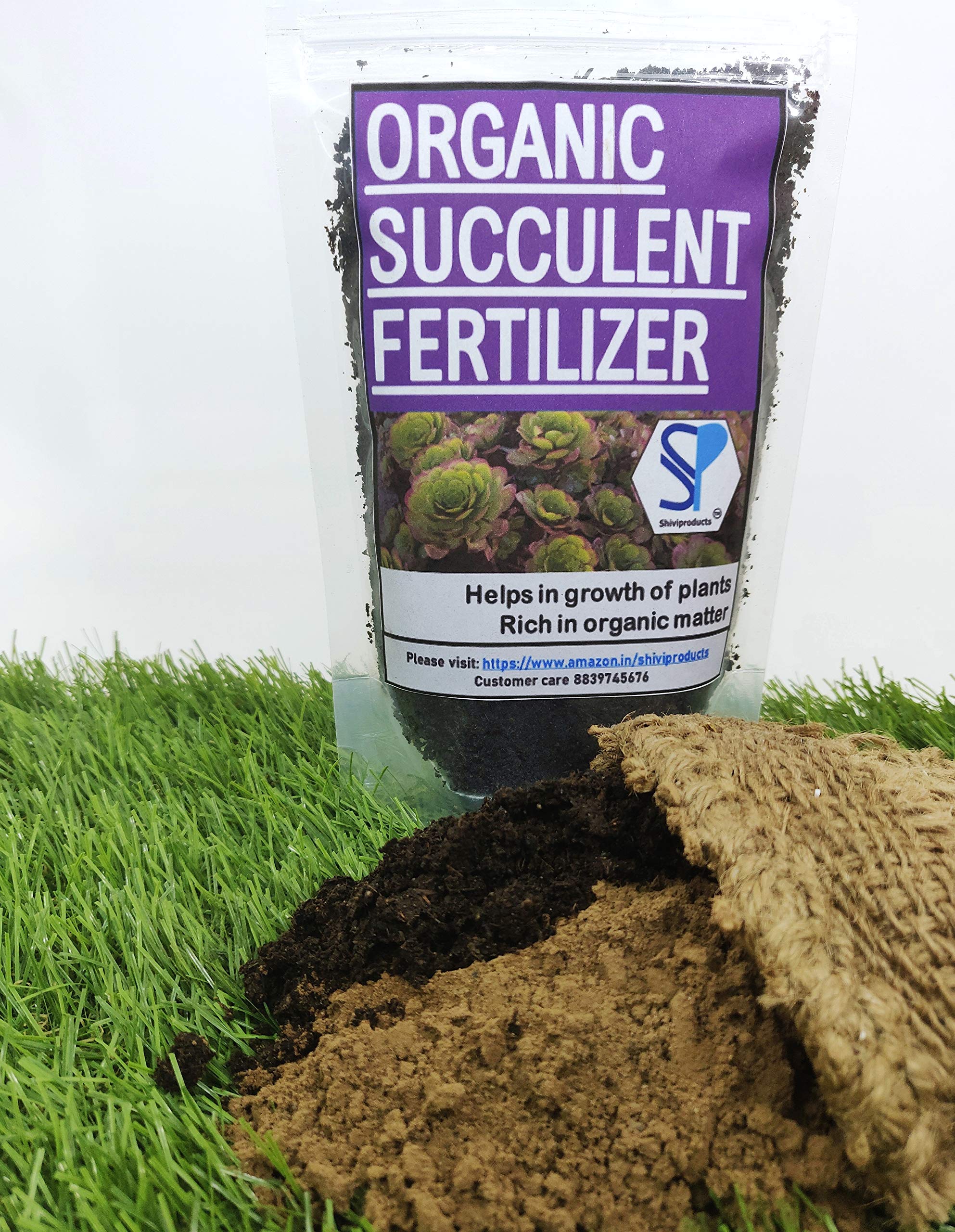 Organic Slow NPK release direct potting mix for Succulent with Plant Growth Hormones | Lush Leaves and Strong roots (1.9 Kg)