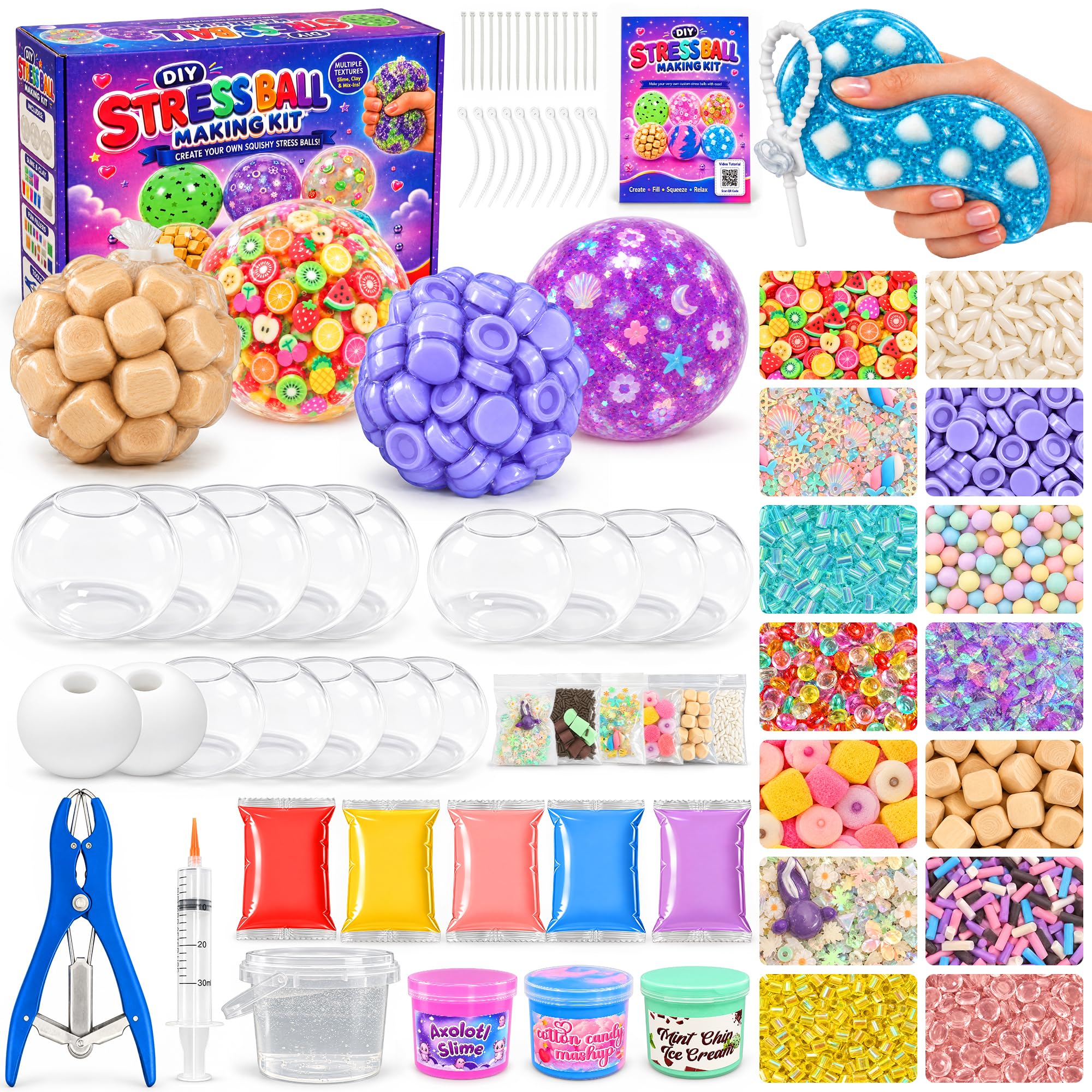 Funewest Squishy Selber Machen Set DIY Stressball Bastelset für Erwachsene