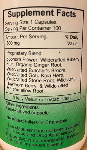 Miniatura 2 de Christopher's Original Formulas V-Vein - 100 cápsulas vegetarianas - Mezcla de hierbas única - Desarrollado por el maestro herbolario David