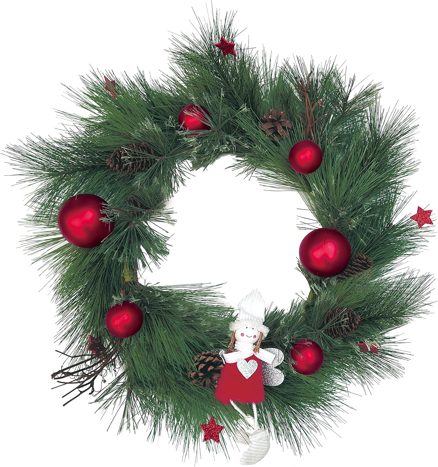 Christmas Wreaths for Front Door, 20 inches Winter Wreath