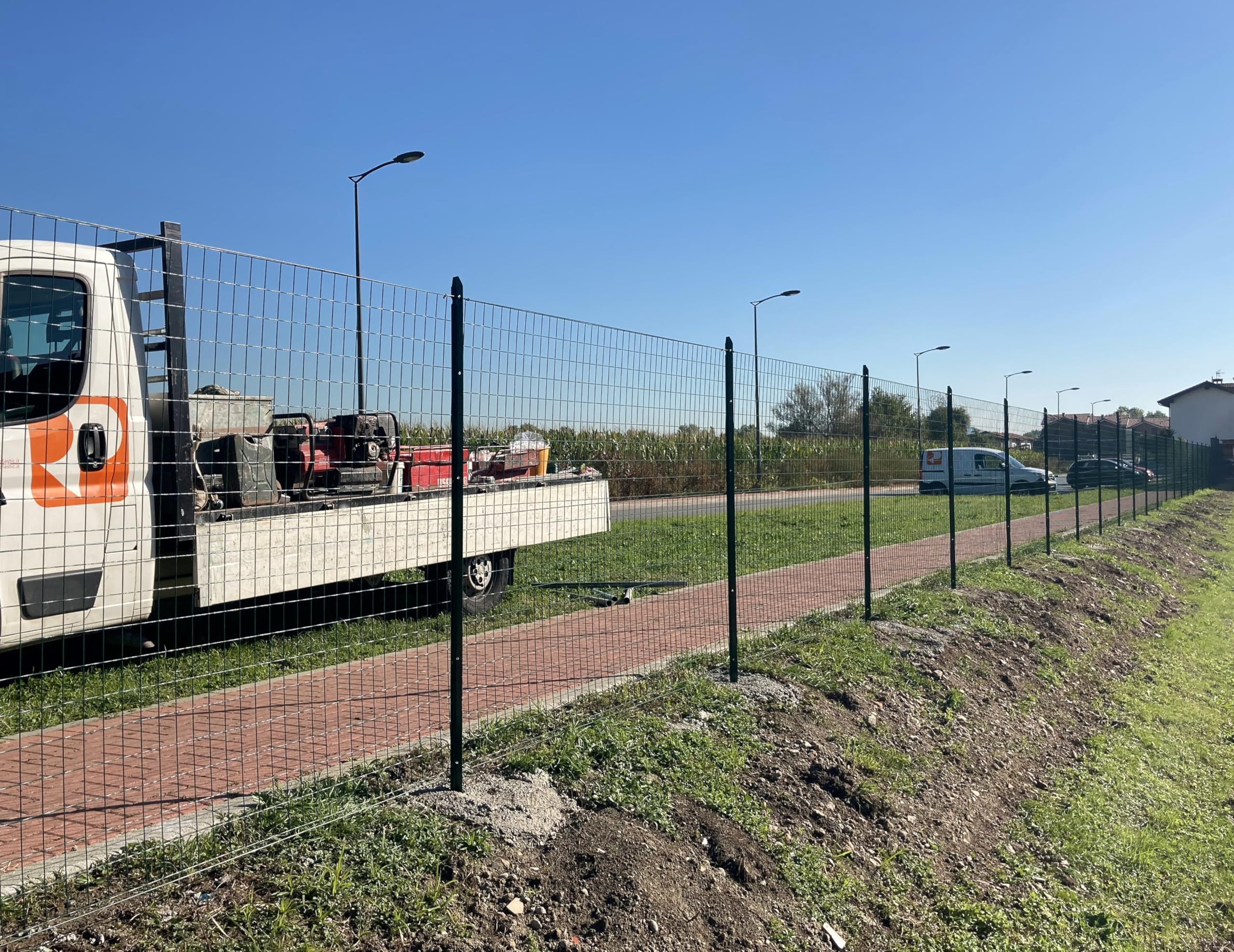 Es. Rete Recinzione Elettrosaldata Plastificata Verde – Rotolo 25 Metri Lineari – Diverse Altezze Disponibili – Maglia 50x76 mm, Filo Ø 2,6 mm – FENCESHOP (h 153 cm)
