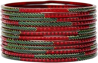 JD'Z COLLECTION Indian Bangles Jewelry Bollywood Bangle Set Bridal Traditional Dailywear Glass Bangles Set for Women Bangles Ethnic Wear