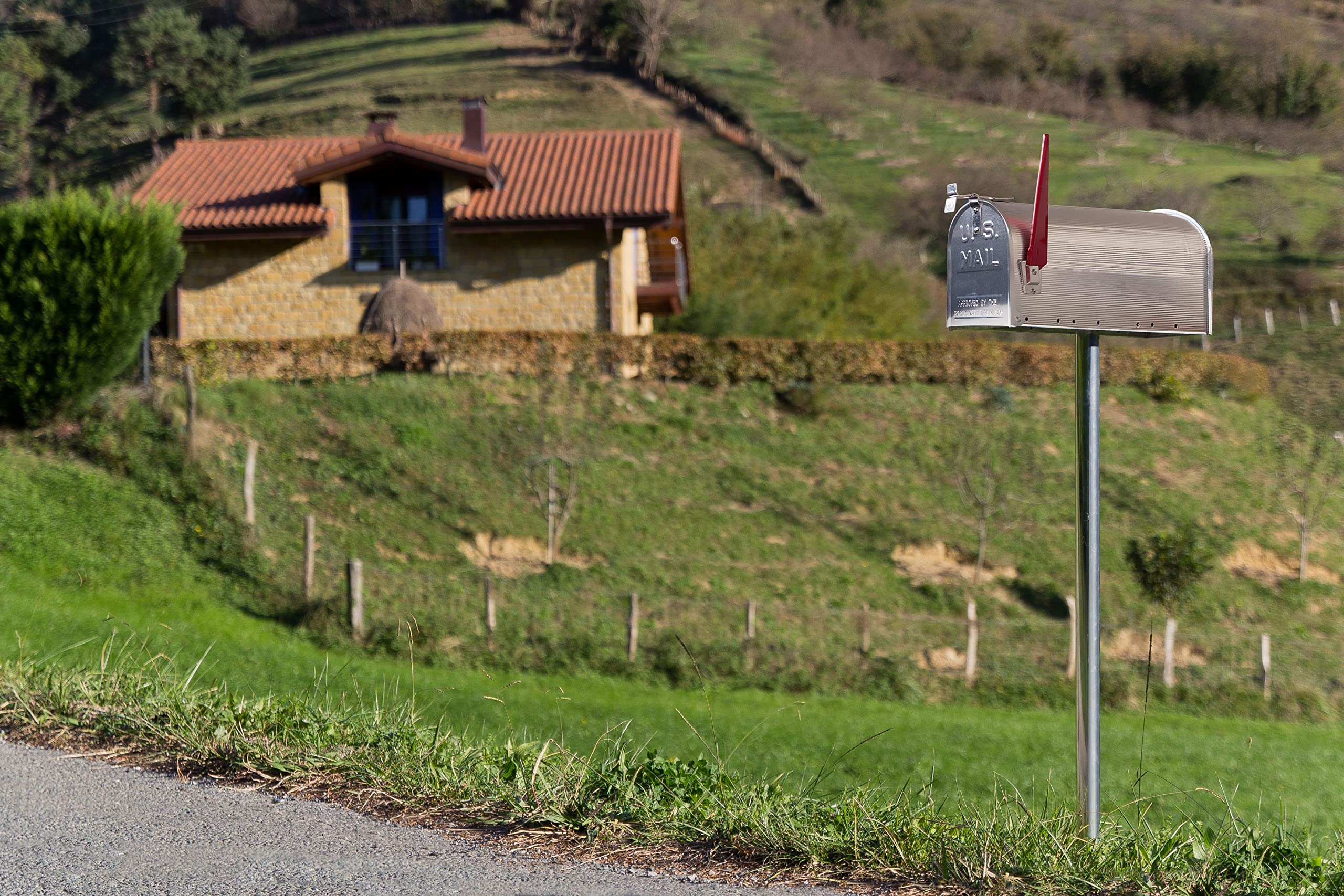 thumbnail: ARREGUI E2112A Brievenbusstandaard Van Staal - 144 Cm Hoog, Voor Americano Brievenbus, Zwart, Eenvoudige Montage