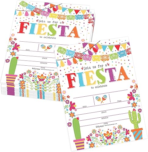 Miniatura 1 de 25 invitaciones de fiesta Taco Mexicano Fiesta Cactus, Cinco De Mayo Quinceanera Pinata de dos días de invitaciones temáticas, niños, adultos,