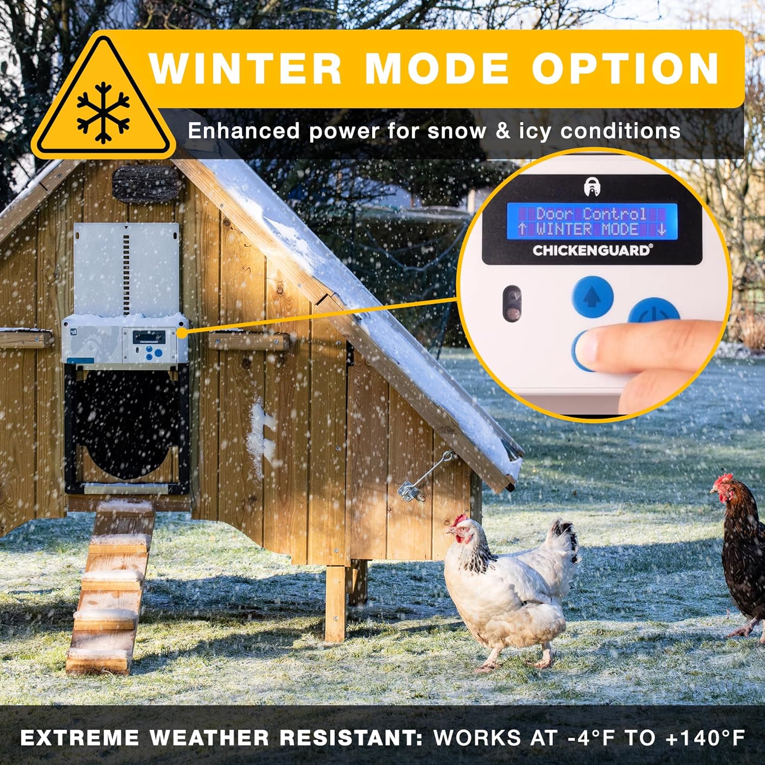 Automatic Chicken Coop Door Opener, ChickenGuard One in All 4 Colours, Timer/Light Sensing, Winter Mode, Auto-Stop & Predator Proof, 3 Power Options, Solar, Battery or Electric (Gray + Solar Kit)