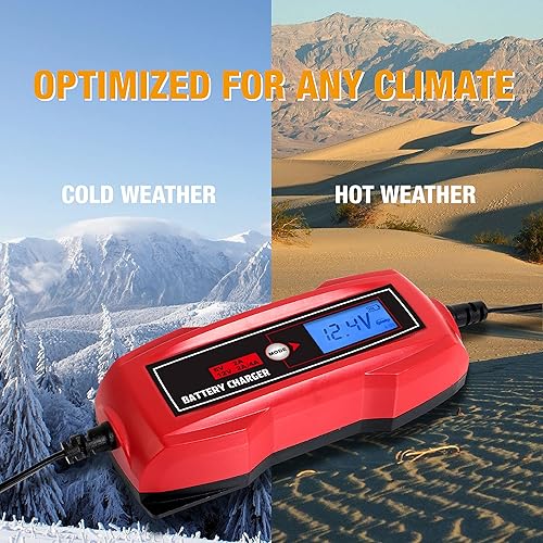Miniatura 4 de BIG RED TAM4DVLR Torin Portable 6V y 12V, cargador de goteo de 2/4 amperios/mantenimiento de la batería: cargador de batería inteligente totalmente