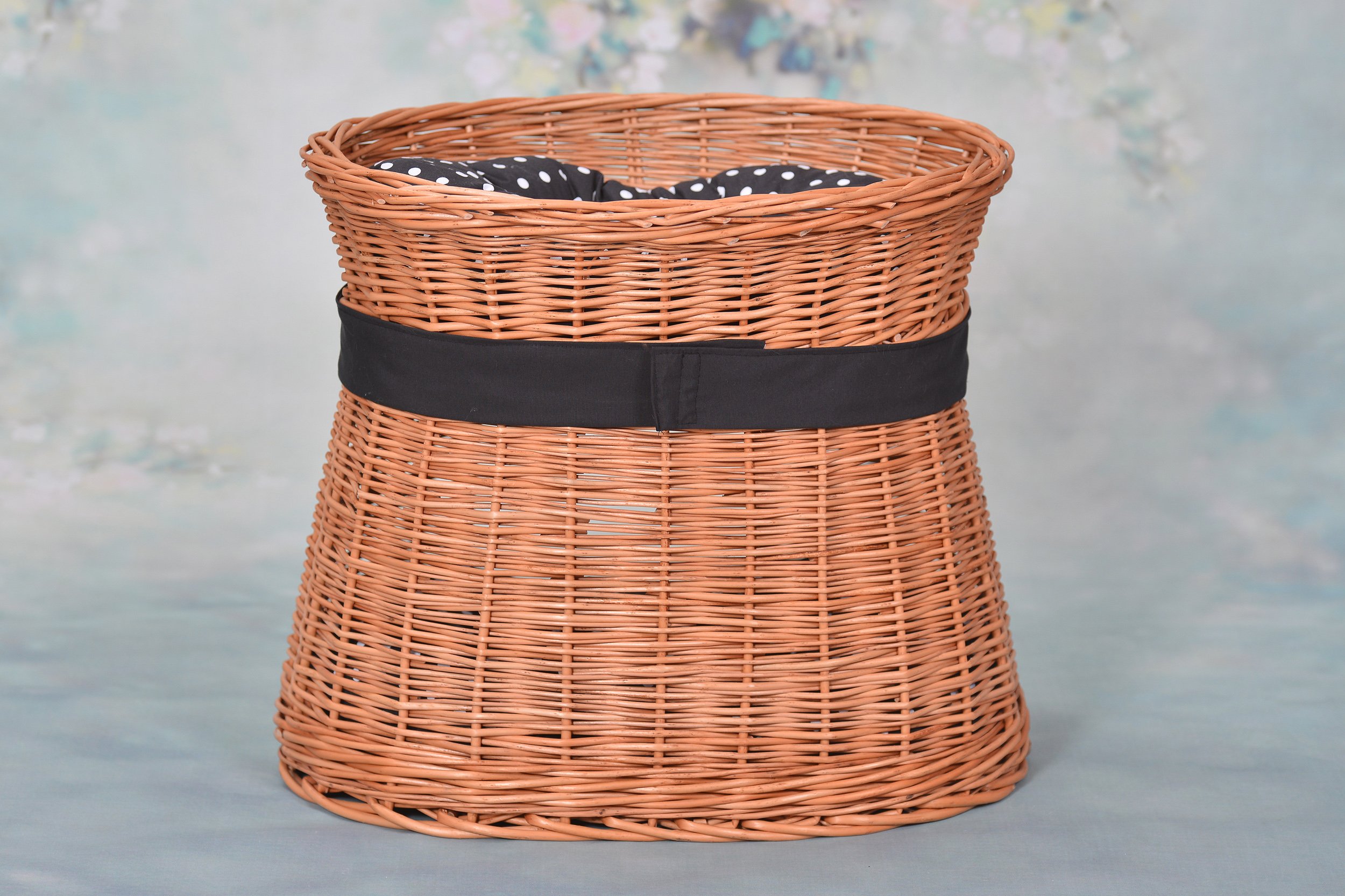 e-wicker24 481-50/PKo1 Katzenkorb aus Weide, Korb, honiggelb, 50 x 40 x 45 cm