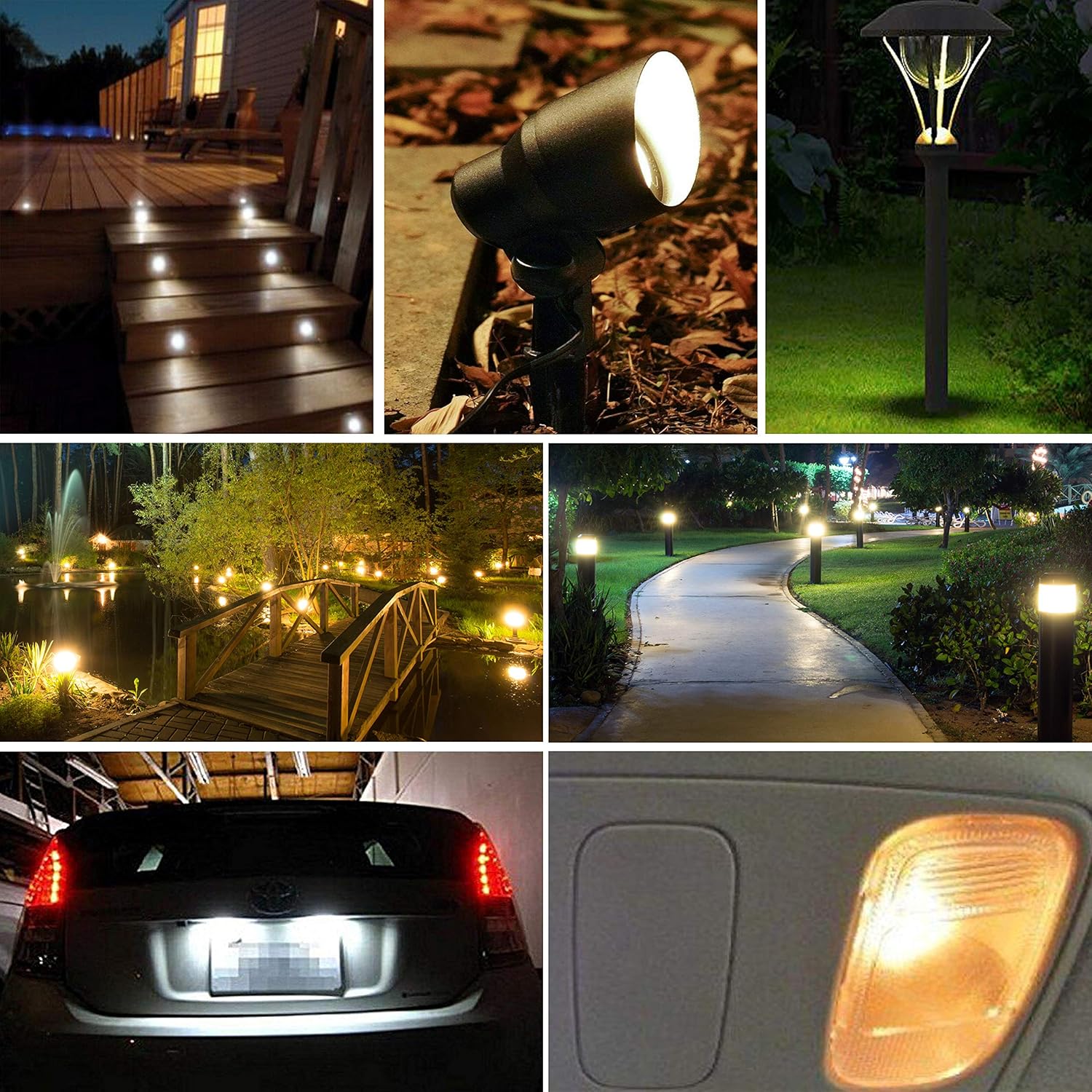 Diximus Landscape Low Voltage - Pack 20-12 Volt 11W - T5 Wedge Bulbs - Compatible with Malibu Lights - Garden - Deck Light Bulbs - Yard Bulbs (Clear, 20)