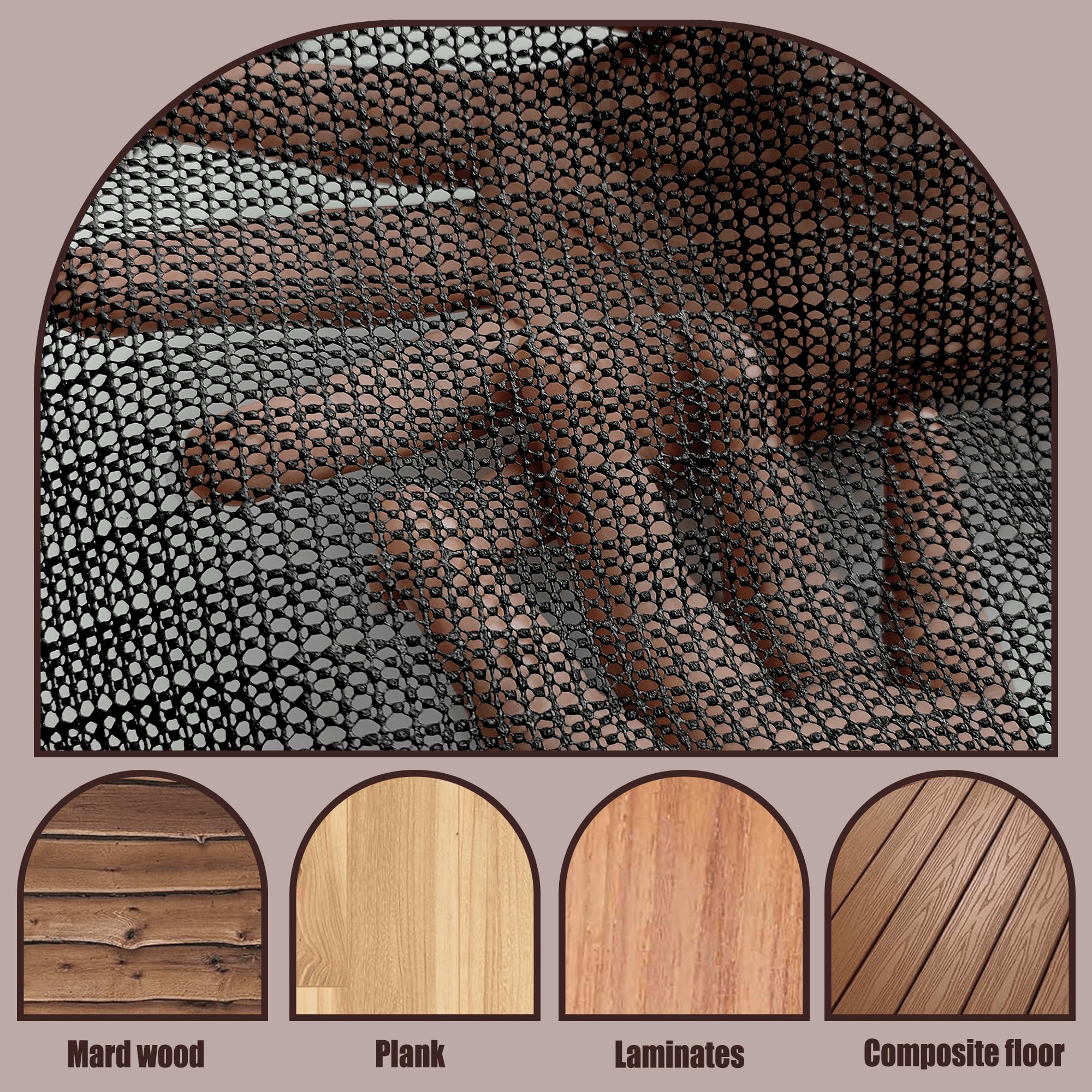 Sottotappeto Antiscivolo 190 x 200 cm Antiscivolo Sottotappeto per Tappet Lavabile per Tappeti, Adatto per Parquet Scendiletto Tampone, Nero