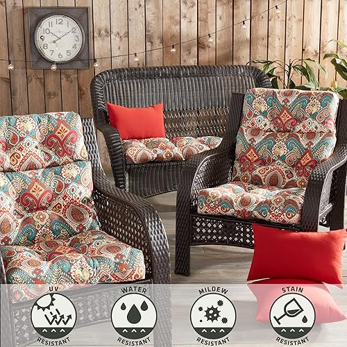 Miniatura 6 de Greendale Home Fashions - Cojín para asiento y respaldo de silla de exterior