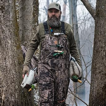 ArcticShield Men's Tundra Camo Hunting & Cold Weather Bib, Retain Heat-Retention Technology, Waterproof, Breathable