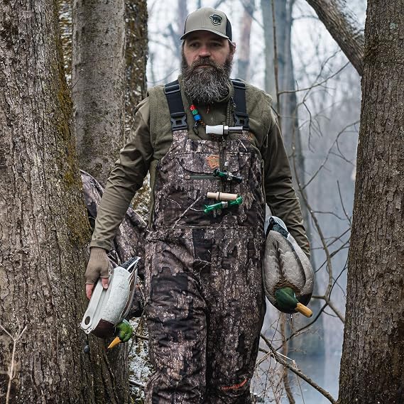 ArcticShield Men's Tundra Camo Hunting & Cold Weather Bib, Retain Heat-Retention Technology, Waterproof, Breathable