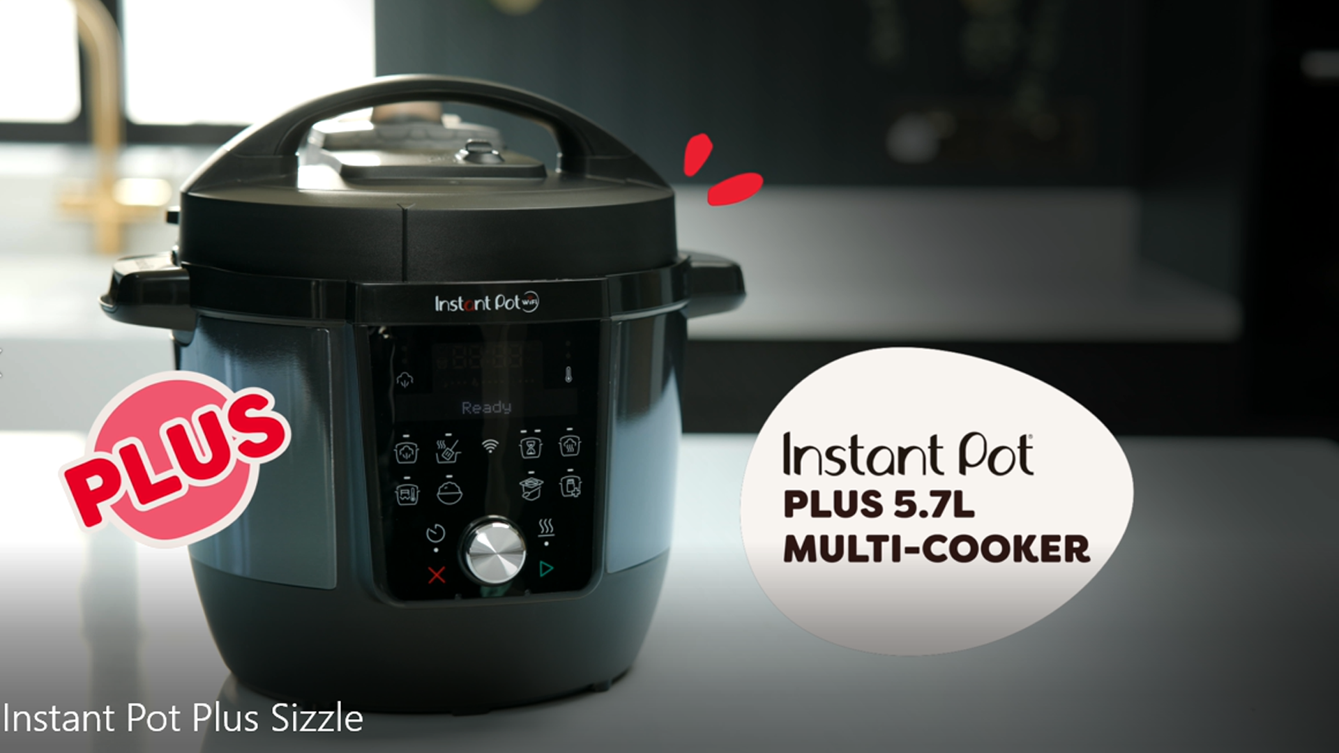 Instant Pot Plus 9-in-1 Electric Multi-Cooker 5.7L - Brushed