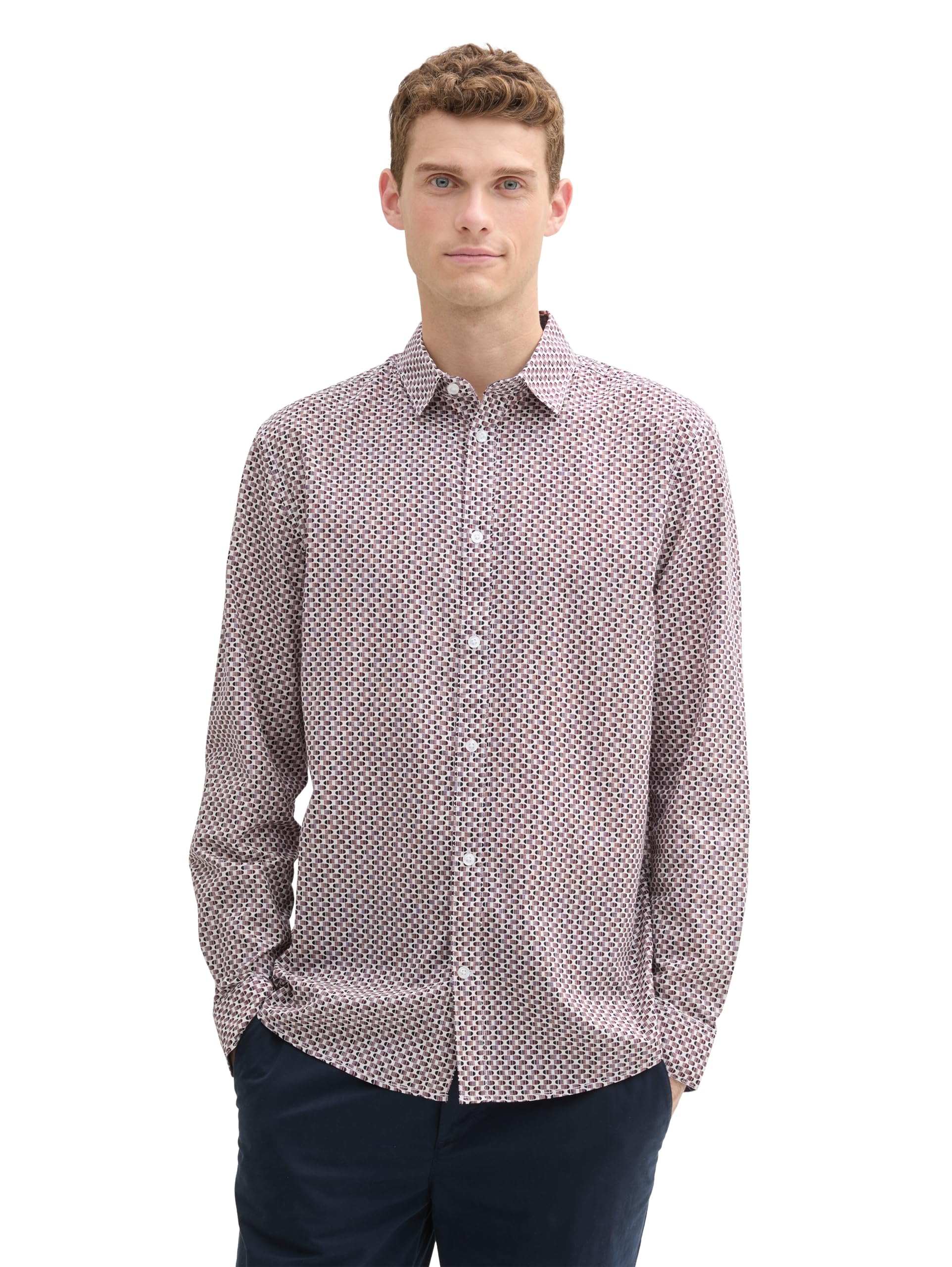 TOM TAILOR Men's Regular Fit Shirt with Pattern