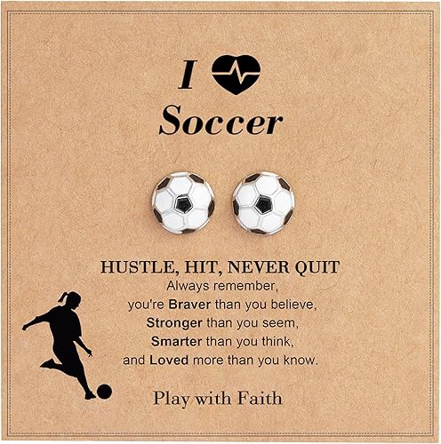 C-leen Aretes de béisbol, fútbol, voleibol, baloncesto, regalos para mujeres y niñas, hipoalergénicos chapados en plata, aretes de béisbol, fútbol,