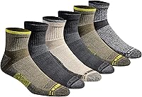 Eddie Bauer Men's Dura Dri Moisture-Wicking Quarter & No-Show Socks, 6-Pack – Durable Comfort & Stability