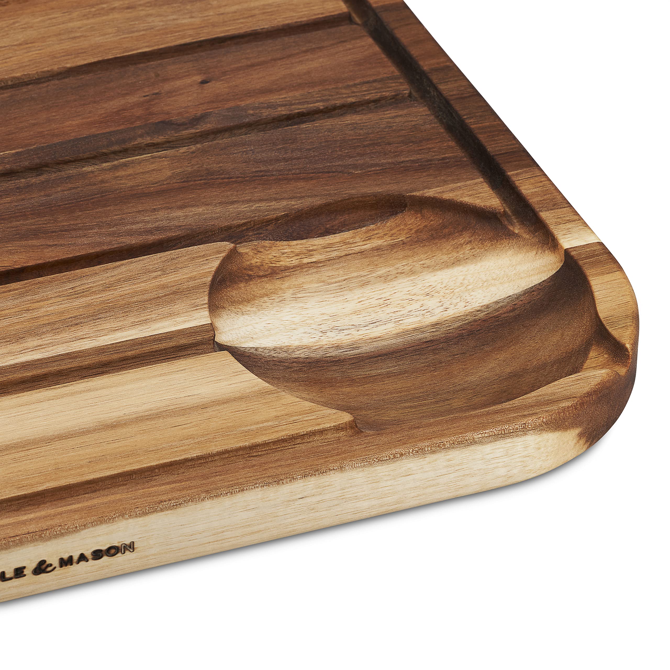 Cole & Mason H722129 Berden Planche a Decouper en Bois Pour Viande/Poisson Avec Rainure À Jus | (L)467mm x (W)347mm x (D)29mm | Ne pas laver au lave-vaisselle | Garantie de 2 Ans