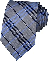 Kihatwin Men's 3.15" Gingham Check Plaid Stripe Neckties - Business Formal Designer Skinny Ties
