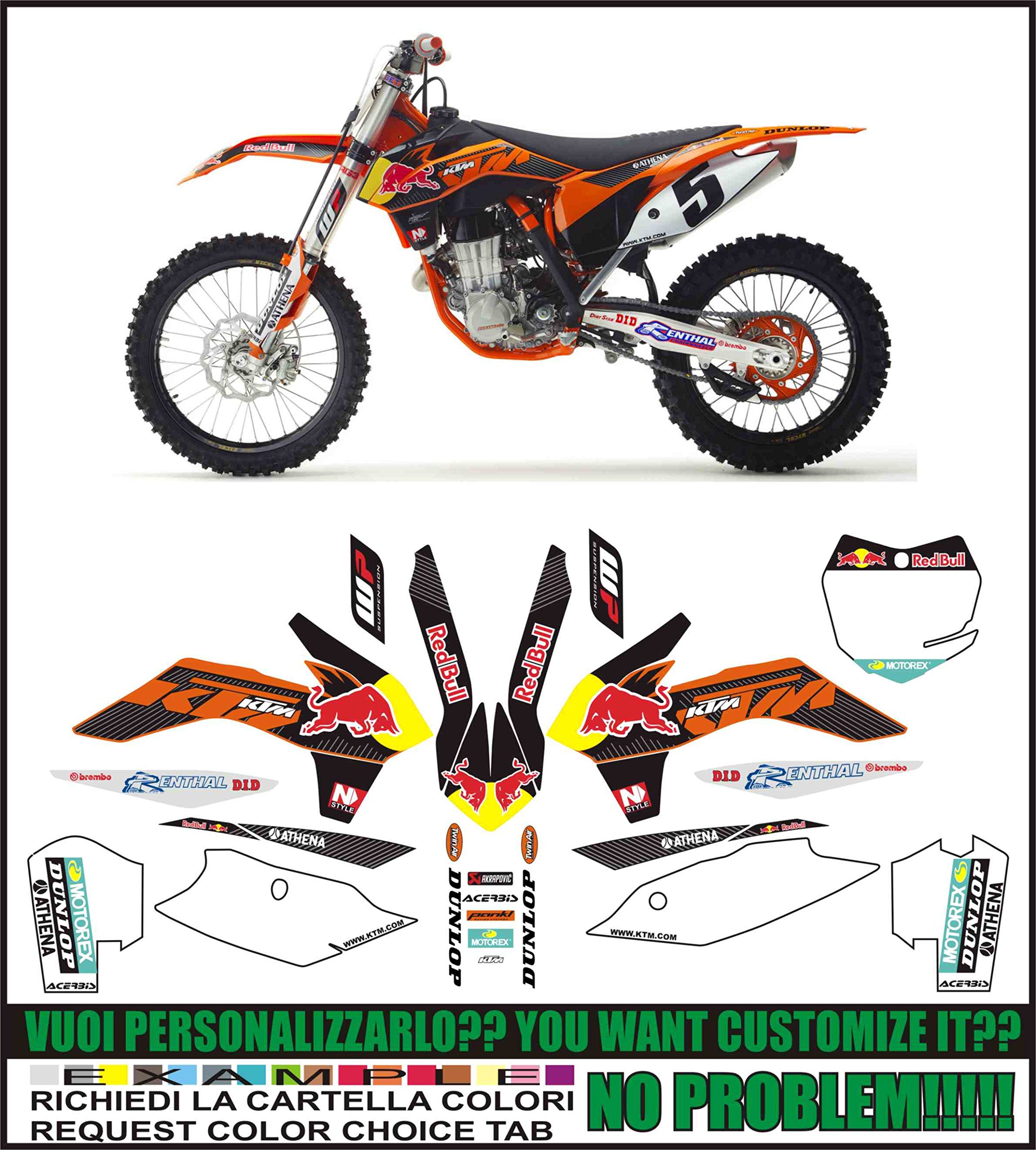 BLACKBIRD RACING WP Gabel Aufkleber 2017 - Transparente Gabelstickers Für KTM, Husqvarna, GasGas