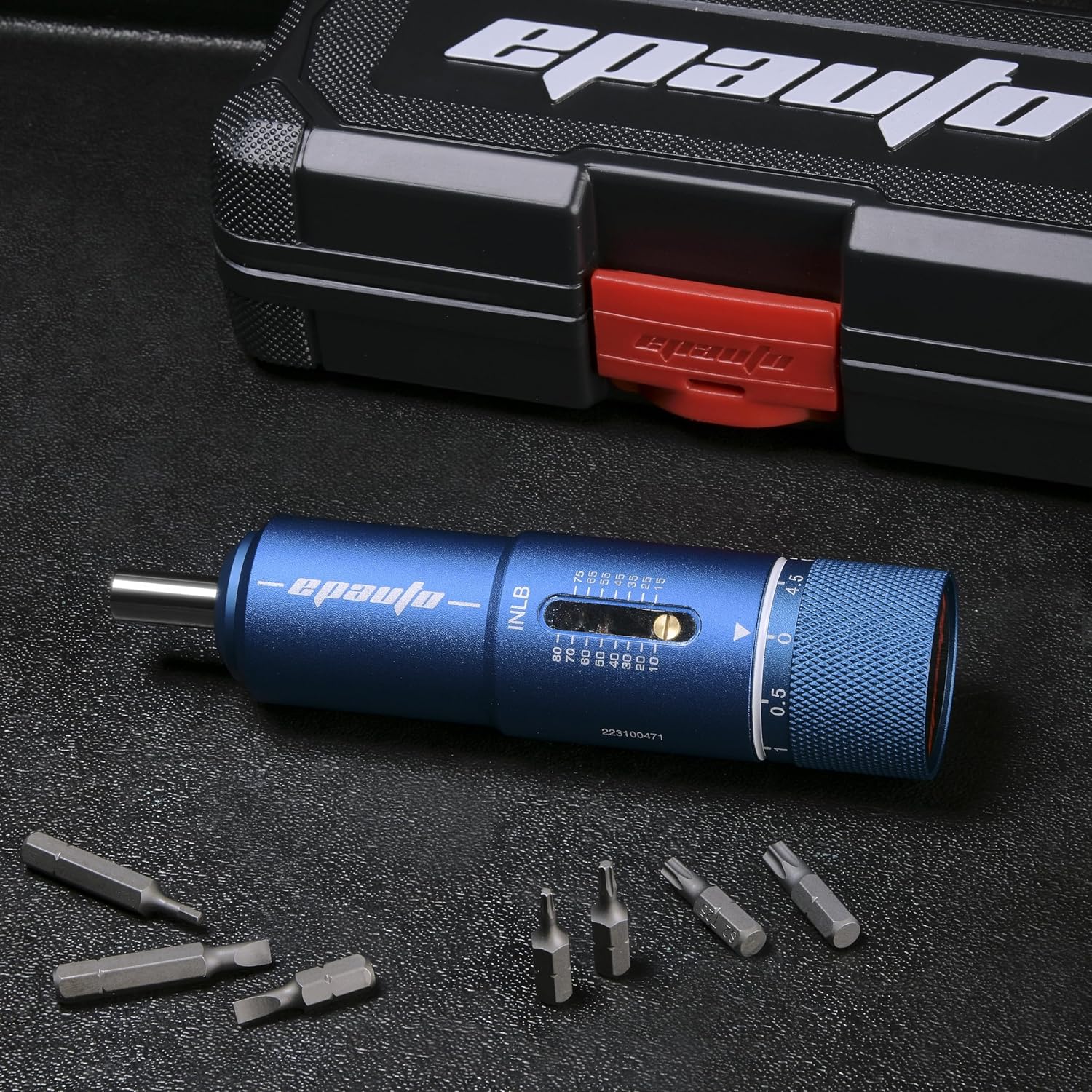EPAuto Manual Wrench Screwdriver for Firearms | Bike Gears, 10-80 in/Lbs - 28 Pieces, Blue