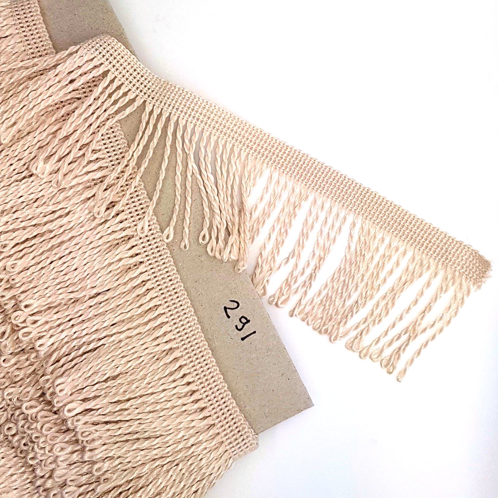 Fringe Tassel Trim, 10 metres x 60 mm Wide for Dance Dresses, Curtains, Lamps, Trimmings, Bags, Costumes, DIY (Light Beige 291)