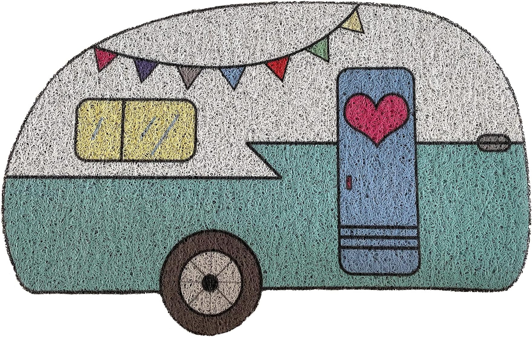 Kay&J Camper Door Mat, 16x24 InchIndoor Outdoor RV mat Traps Dirt and Mud