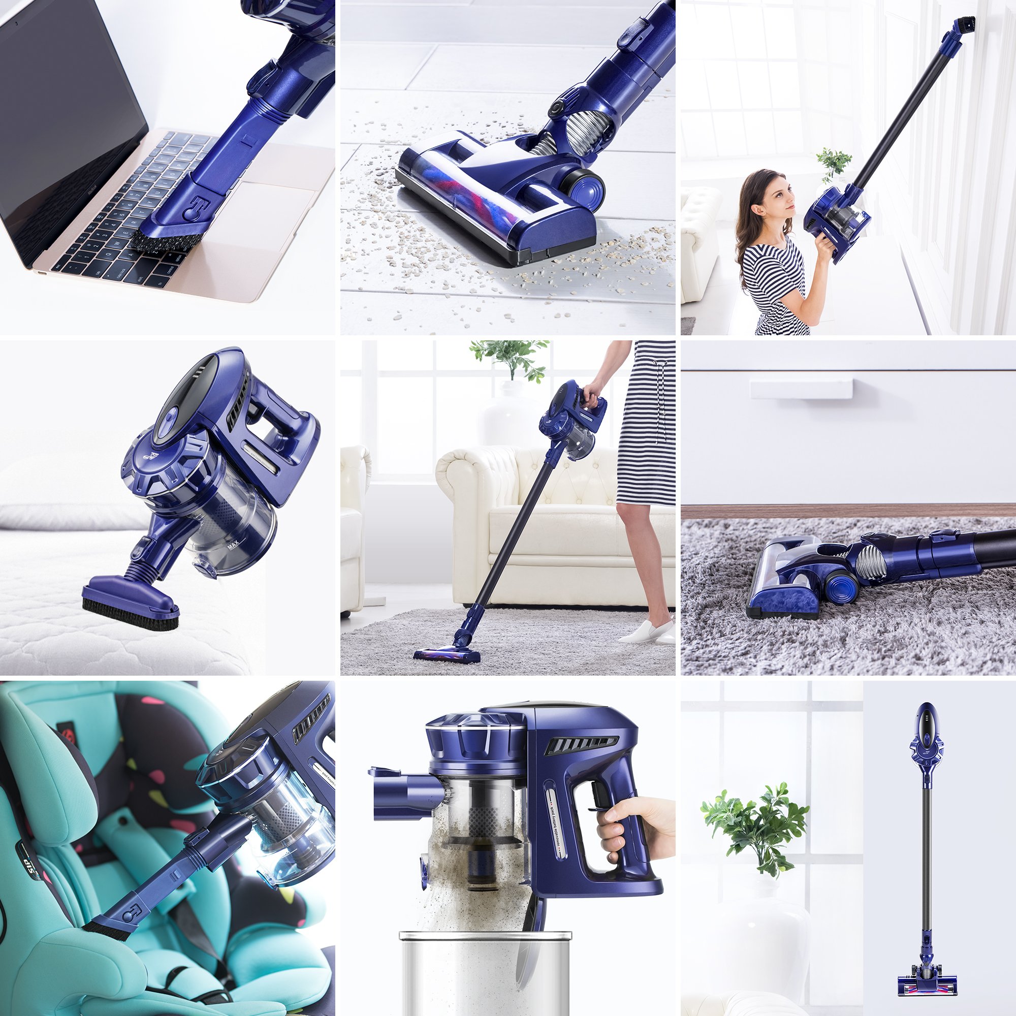 Buy PUPPYOO WP536 Stick Vacuum Cleaner Cordless HEPA Filtration