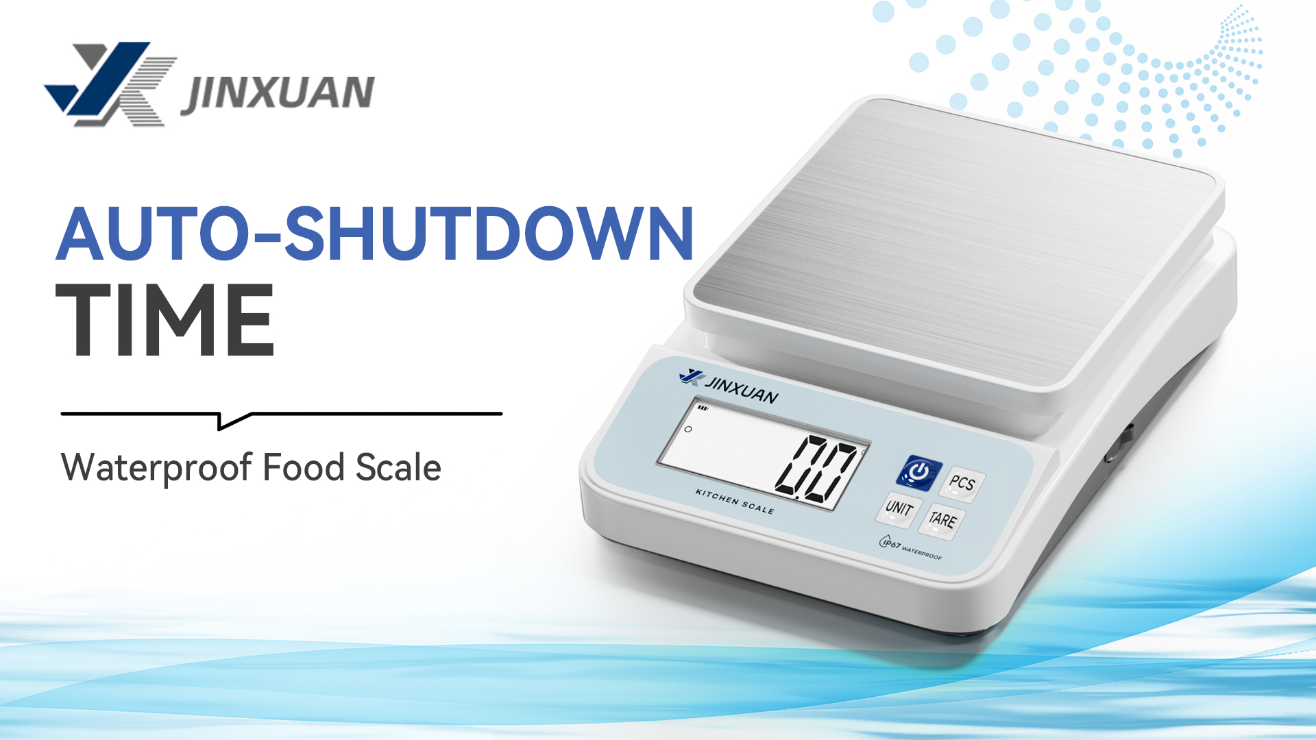 Image of Digital Kitchen Scale 11lb /5kgx0.1g Waterproof Food Scales for Kitchen Rechargeable Food Weighing Scale with LCD Display, Large Food Scale Grams and Ounces for Baking, Cooking, Weight Loss, Meal Prep