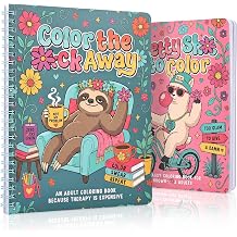 Beautiful Coloring Book Set of 2 for Adult Relaxation - Funny Designs