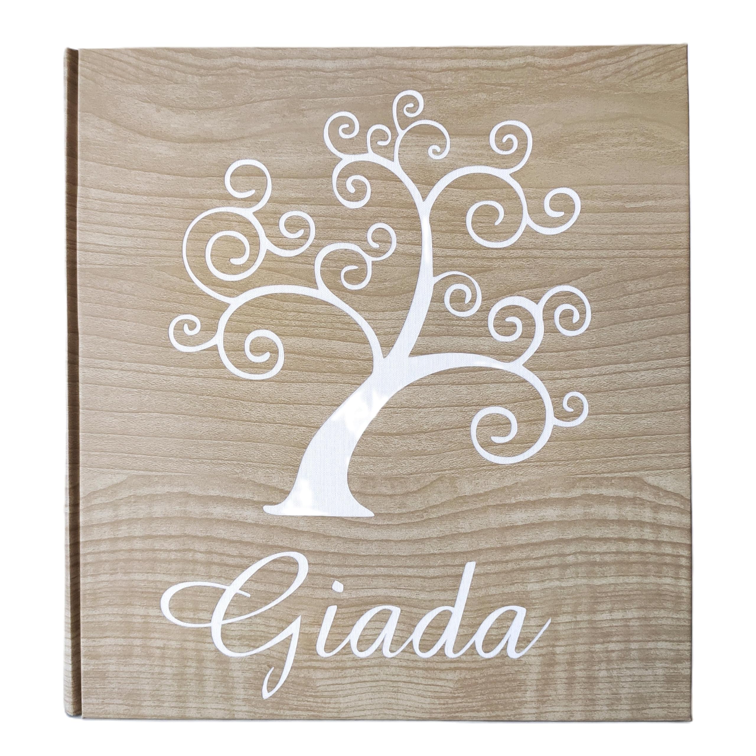 Album fotografico PRIMA COMUNIONE CON NOME E ALBERO DELLA VITA INCISI PERSONALIZZABILE A TUA SCELTA regalo originale Prima Comunione Cresima colori personalizzabili