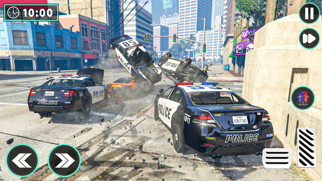 Police Pursuit Car Chase American Cop Simulator Driving Crime City Car ...